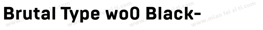 Brutal Type wo0 Black字体转换